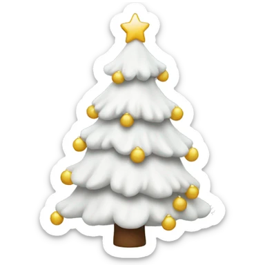 White Christmas tree sticker
