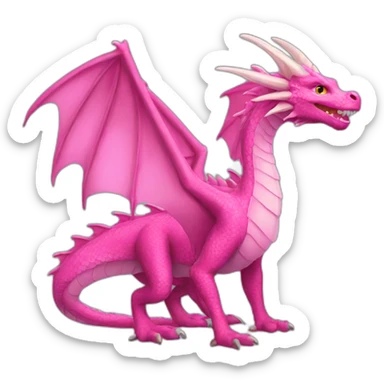 Pink dragon sticker