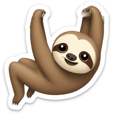 Sloth hanging in love sticker