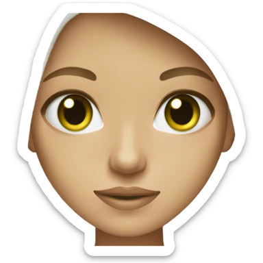 Female photographer light skinned green eyes sticker