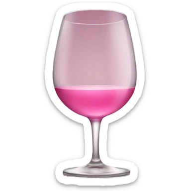 Glass of pink wine sticker