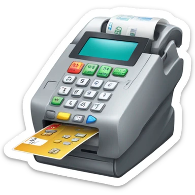 card machine sticker