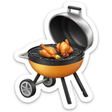 Tu poulet rôti sur le barbecue sticker