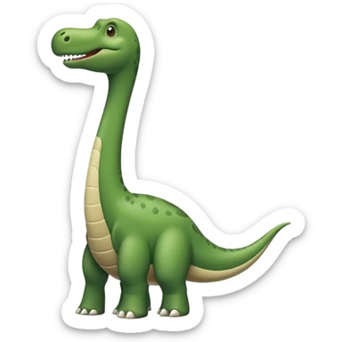 phallic-shaped diplodocus neck emoji with light humor, no text sticker
