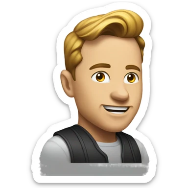 ilon musk runs left sticker