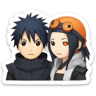 Obito Uchiha y Rin  sticker