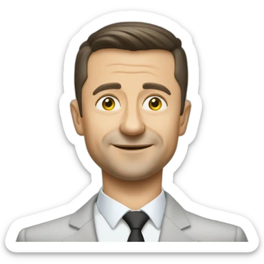 Volodymyr Zelenskyy president of Ukrain sticker