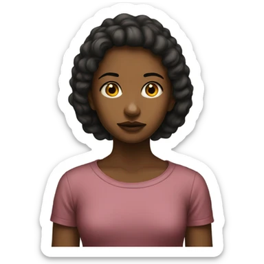 solitary girl portrait sticker