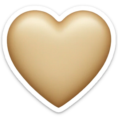 Beige heart  sticker