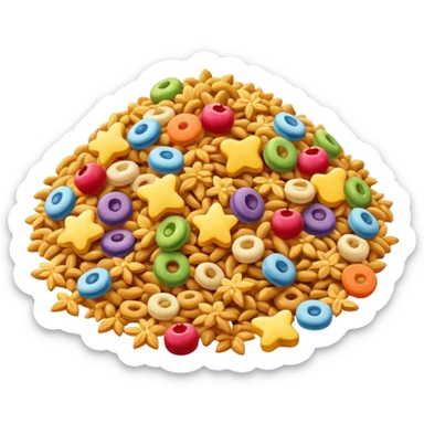 a pile of cereals sticker