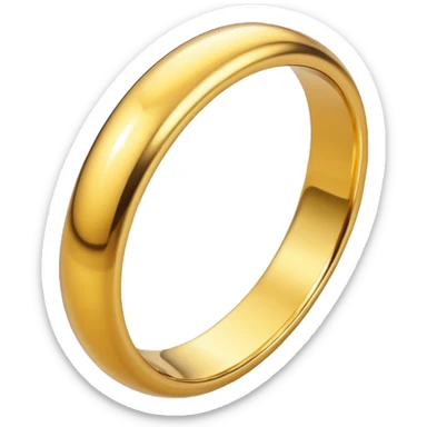 Anneau doré simple sticker