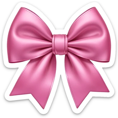 pink satin bow sticker