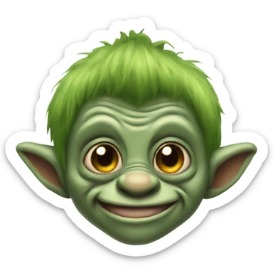 Cute troll gremlin sticker