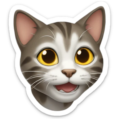 the cat jumps sticker