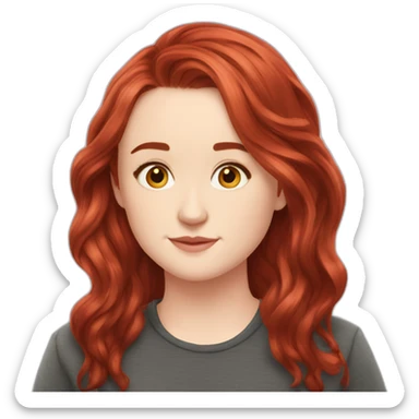 Kaitlyn Dever red hair old sticker