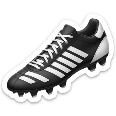 soccer cleats classic black and white sticker