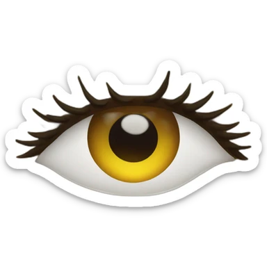 Chica boca con labios grandes y ojos con pestañas largas brillantes sticker