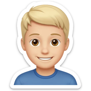 smiling boy in indoor portrait sticker