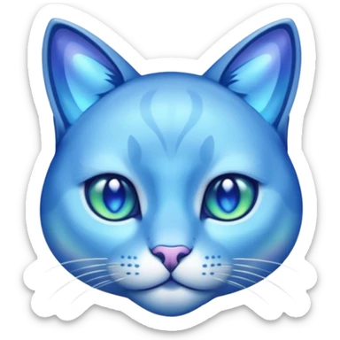 blue sapphire cat sticker