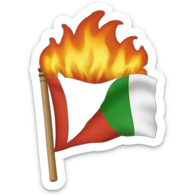 burning-flag-italy sticker