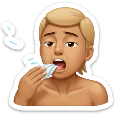 A person sneezing sticker