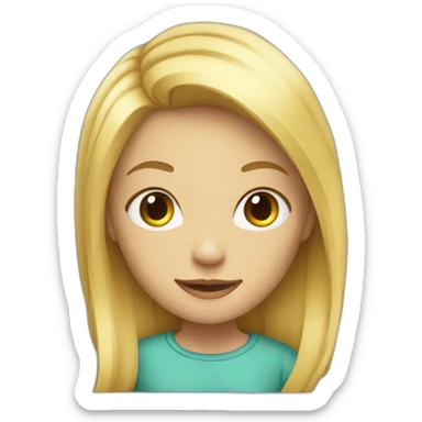 blond girl w sticker