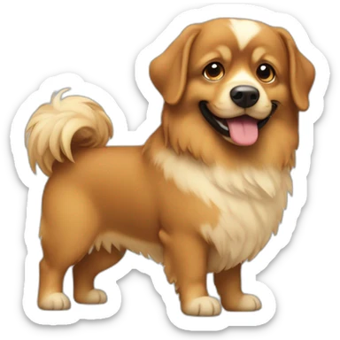 Pomme sur un chien sticker