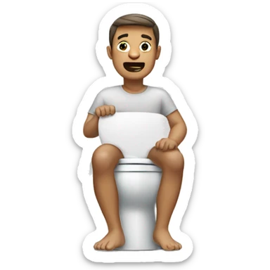 Man on toilet sticker