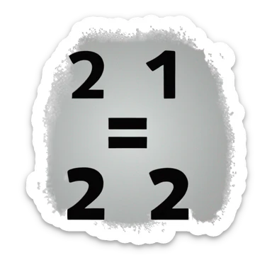 equation 2+2x2 sticker