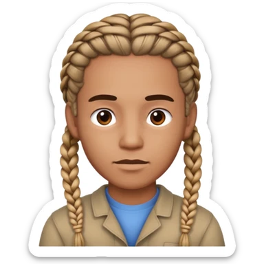 homme avec des tresses sticker