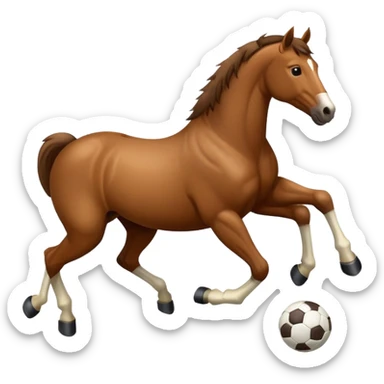 a horse who play football  sticker