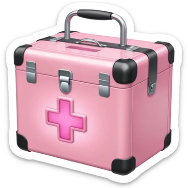 Pastel Pink medical box glow sticker