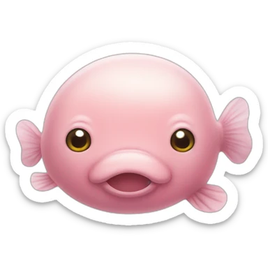 cute blobfish sticker
