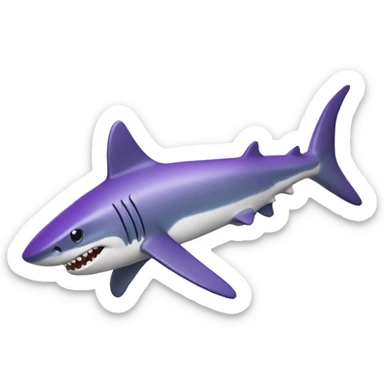 A purple shark with a cloudtrail sticker