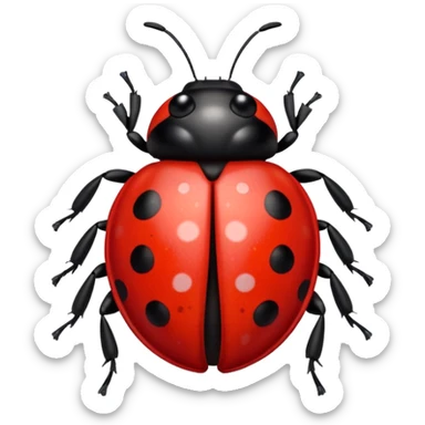 ladybug with glitter sticker