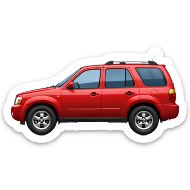 emoji of a mazda tribute 2001 red  sticker