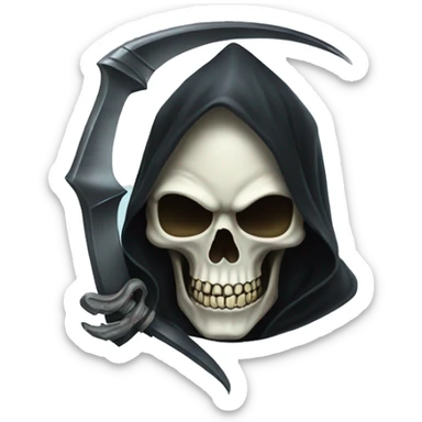 grim reaper with  alien skull sticker