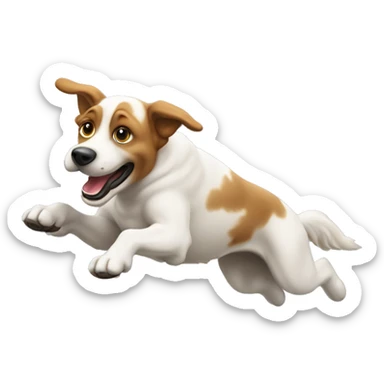 Agility dog jumping over anvil sticker