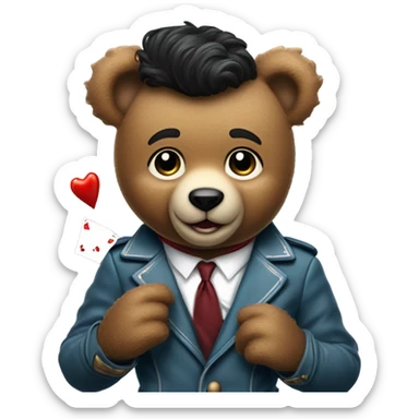 Teddy boy trickster  sticker
