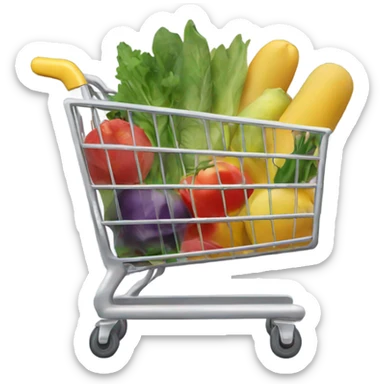 Grocery cart sticker