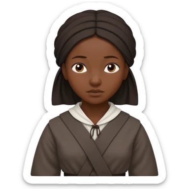 Black puritan slave female sticker