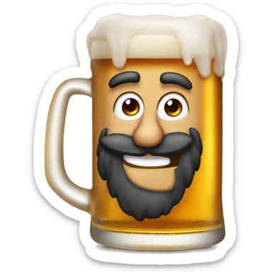 Birra con la faccia arabiata sticker