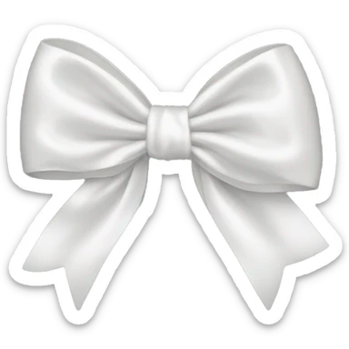 white satin bow sticker