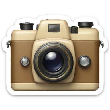 Photocamera retro beige  sticker