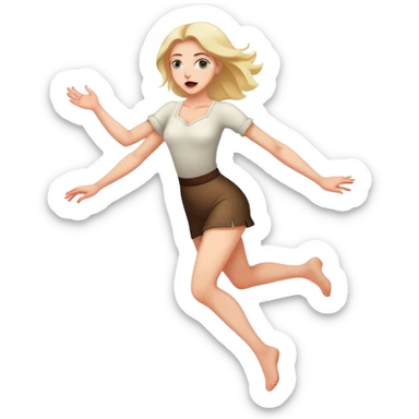 Woman tripping out sticker