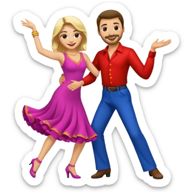Cats couple salsa dancing  sticker