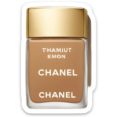 beige chanel makeup bottle sticker