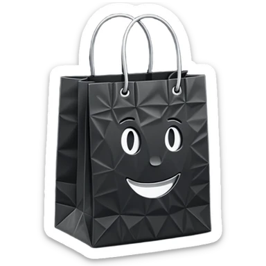shopping bag black sticker