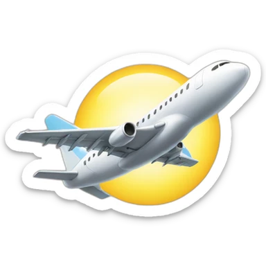 airplane sunshine sticker
