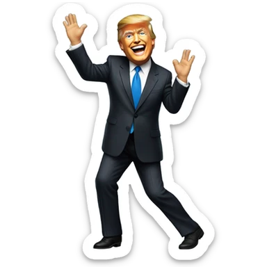 president donald trump dancing to ymca sticker